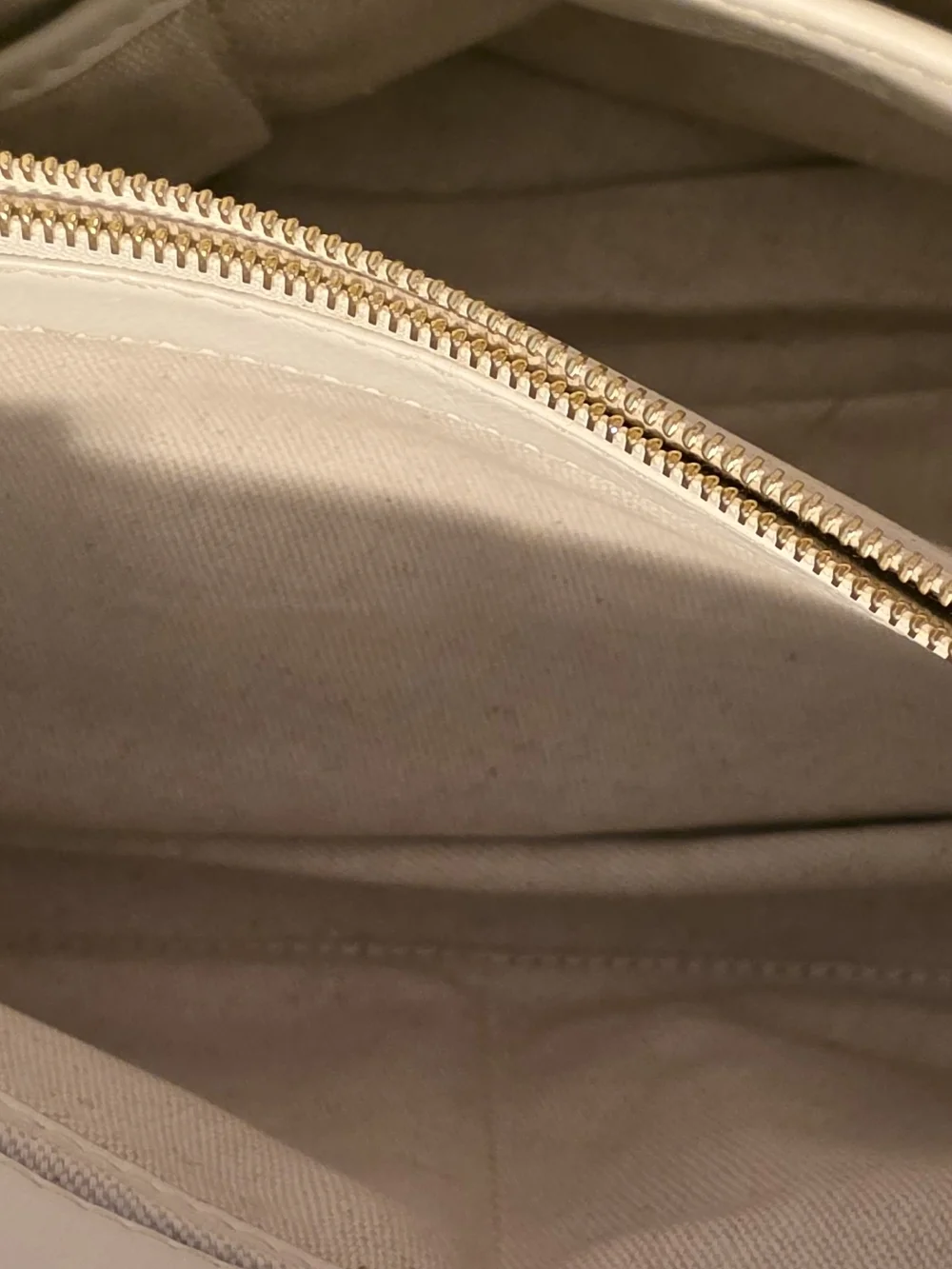 White Leather Shoulder Bag with Front Pockets